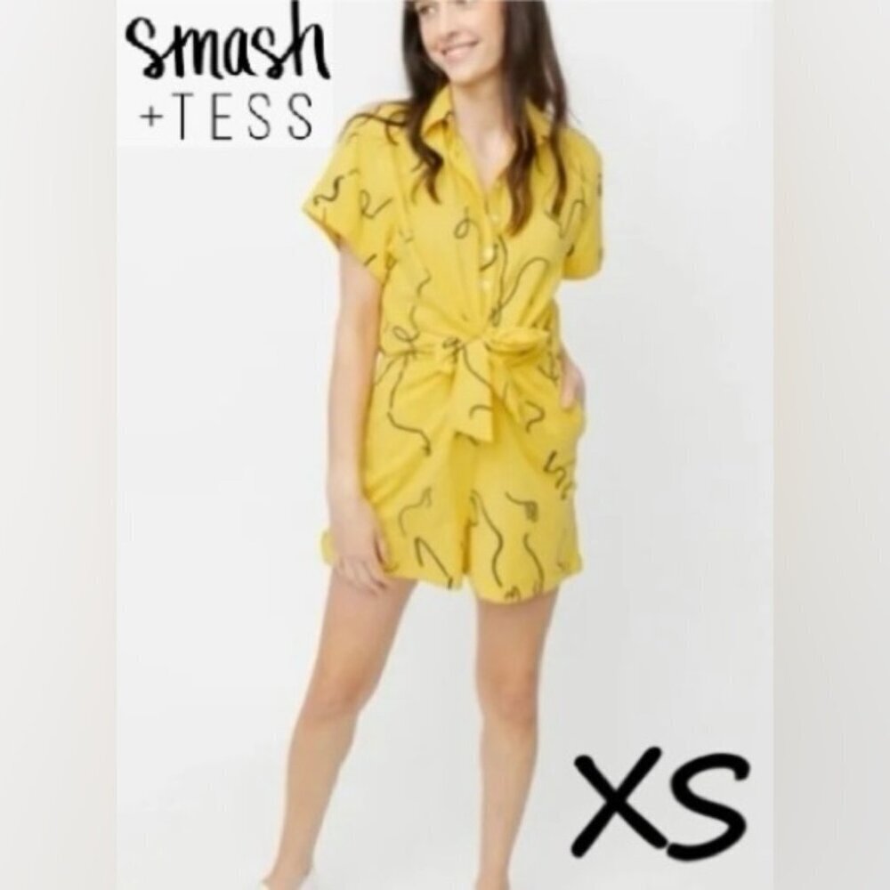 Smash + Tess, The Sunchaser Shorty Romper in Freeform Feels. Size:XS. NWT (1707)